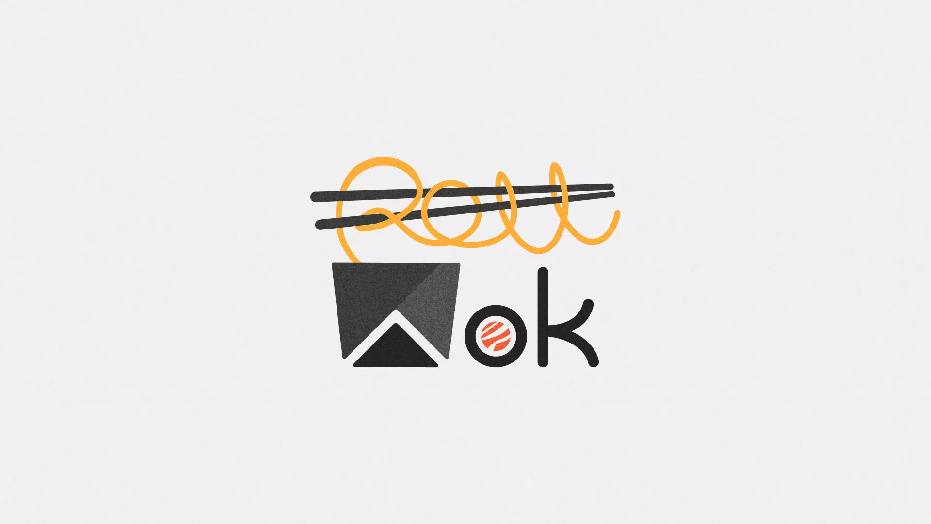 Разработка логотипа суши-бара «Roll Wok Club» в Бабушкине
